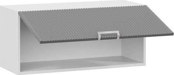 Изображение товара Шкаф под вытяжку ТриЯ Кимберли 1В8Г с одной откидной дверью (белый/титан)
