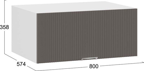 Изображение товара Шкаф под вытяжку ТриЯ Кимберли 1В8ГП с одной откидной дверью (белый/муссон)