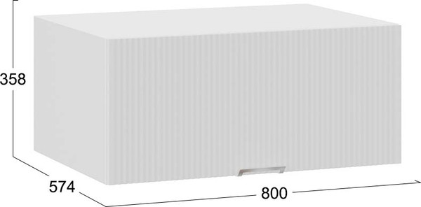 Изображение товара Шкаф под вытяжку ТриЯ Кимберли 1В8ГП с одной откидной дверью (белый/сноу)