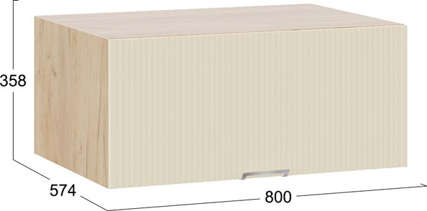 Изображение товара Шкаф под вытяжку ТриЯ Кимберли 1В8ГП с одной откидной дверью (дуб крафт золотой/крем)