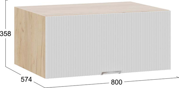 Изображение товара Шкаф под вытяжку ТриЯ Кимберли 1В8ГП с одной откидной дверью (дуб крафт золотой/сноу)