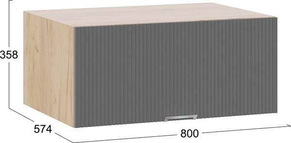 Изображение товара Шкаф под вытяжку ТриЯ Кимберли 1В8ГП с одной откидной дверью (дуб крафт золотой/титан)