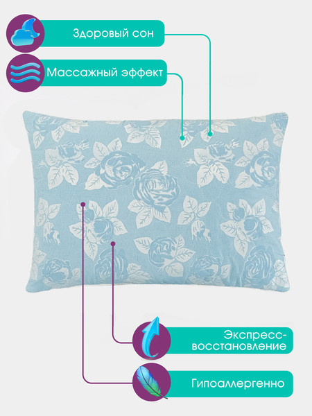 Изображение товара Подушка для сна BIO-LINE С гречневой лузгой 40x60 / PG (голубой)