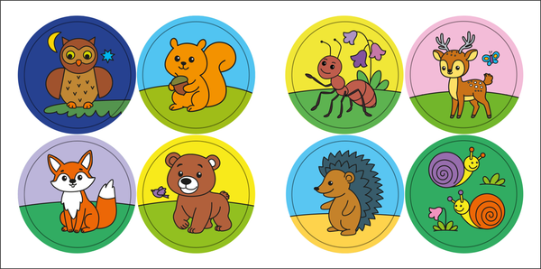 Изображение товара Раскраска Мозаика-Синтез Для малышей с наклейками. В лесу / МС14575