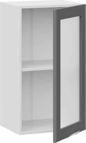 Изображение товара Шкаф навесной для кухни ТриЯ Кимберли 1ВВ45С с одной дверью (белый/титан)