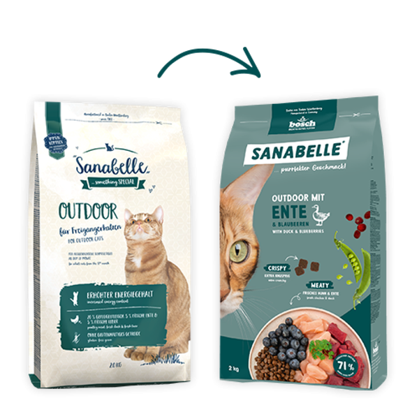 Изображение товара Сухой корм для кошек Bosch Petfood Sanabelle Outdoor с уткой (2кг)