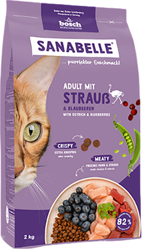 Изображение товара Сухой корм для кошек Bosch Petfood Sanabelle Adult Ostrich New (400г)