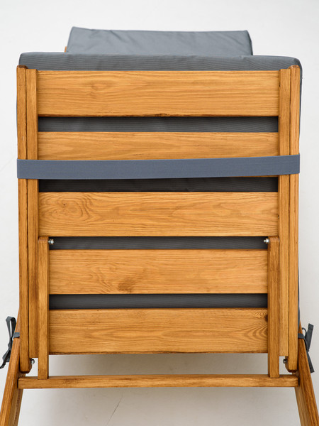 Изображение товара Матрас для садовой мебели BIO-LINE Оксфорд с завязками 60x190 / SZO (серый)