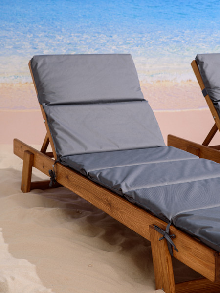 Изображение товара Матрас для садовой мебели BIO-LINE Оксфорд с завязками 60x190 / SZO (серый)