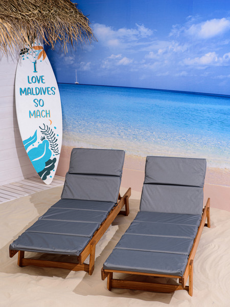 Изображение товара Матрас для садовой мебели BIO-LINE Оксфорд с завязками 60x190 / SZO (серый)