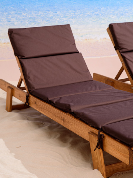 Изображение товара Матрас для садовой мебели BIO-LINE Оксфорд с завязками 60x190 / SZO (коричневый)