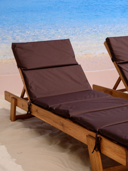 Изображение товара Матрас для садовой мебели BIO-LINE Оксфорд с завязками 60x190 / SZO (коричневый)