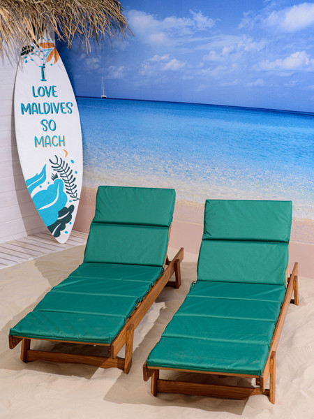 Изображение товара Матрас для садовой мебели BIO-LINE Оксфорд с завязками 60x190 / SZO (зеленый)