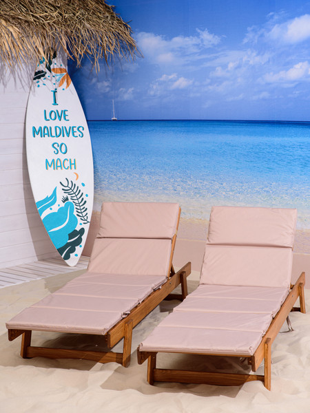 Изображение товара Матрас для садовой мебели BIO-LINE Оксфорд с завязками 60x190 / SZO (бежевый)