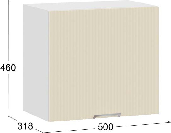 Изображение товара Шкаф под вытяжку ТриЯ Кимберли 1ВВ5Г с одной откидной дверью (белый/крем)