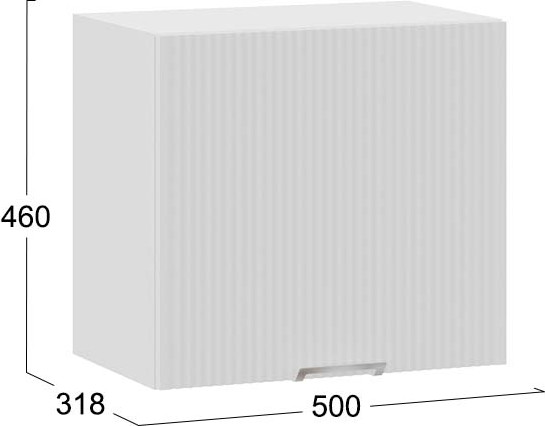 Изображение товара Шкаф под вытяжку ТриЯ Кимберли 1ВВ5Г с одной откидной дверью (белый/сноу)
