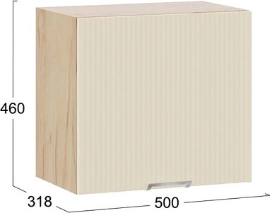 Изображение товара Шкаф под вытяжку ТриЯ Кимберли 1ВВ5Г с одной откидной дверью (дуб крафт золотой/крем)