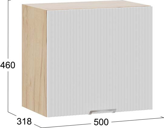 Изображение товара Шкаф под вытяжку ТриЯ Кимберли 1ВВ5Г с одной откидной дверью (дуб крафт золотой/сноу)