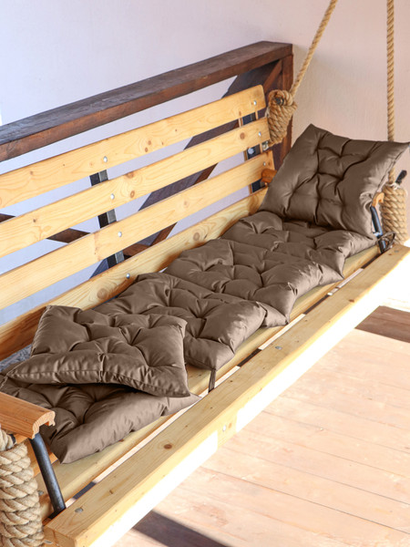 Изображение товара Матрас для садовой мебели BIO-LINE Оксфорд с 4 завязками 50x125 / MO50x125 (коричневый)