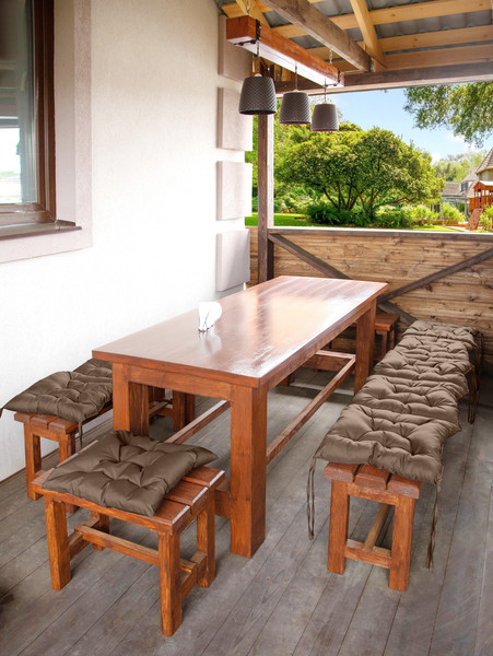 Изображение товара Матрас для садовой мебели BIO-LINE Оксфорд с 4 завязками 50x125 / MO50x125 (коричневый)