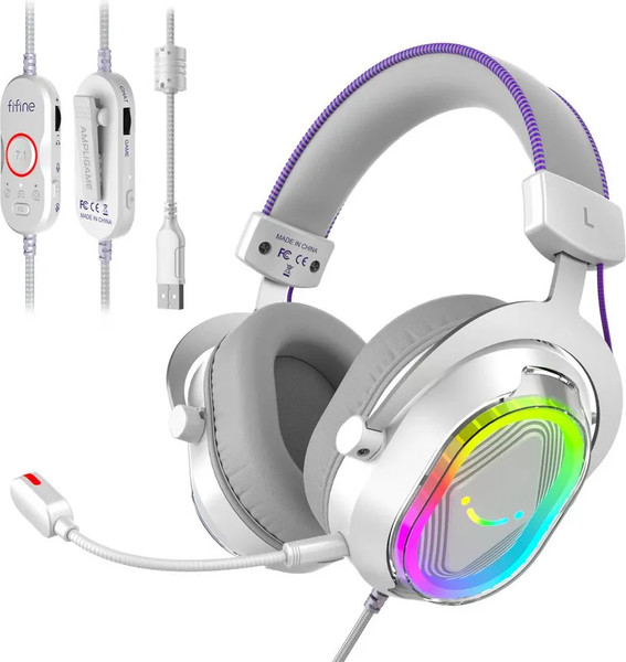 Изображение товара Наушники-гарнитура Fifine H13W (белый/серый)