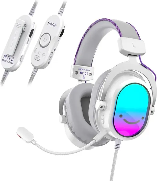 Изображение товара Наушники-гарнитура Fifine H16W (белый/серый)