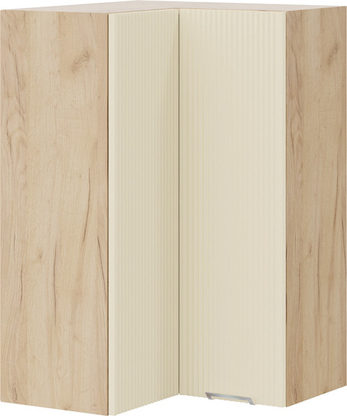 Изображение товара Шкаф навесной для кухни ТриЯ Кимберли 1ВВ6УП угловой прямой (дуб крафт золотой/крем)