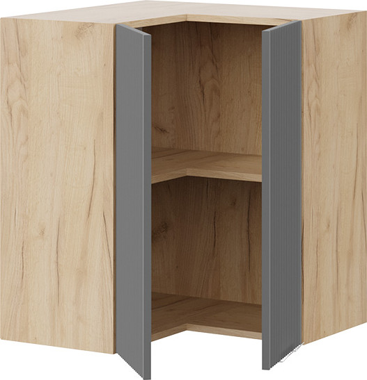 Изображение товара Шкаф навесной для кухни ТриЯ Кимберли 1ВВ6УП угловой прямой (дуб крафт золотой/титан)