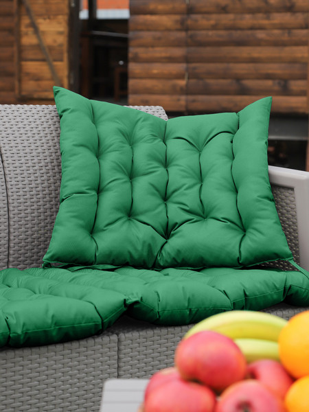 Изображение товара Подушка для садовой мебели BIO-LINE Оксфорд с завязками с 2 сторон 52x60 / PO (зеленый)