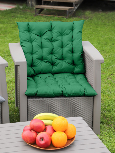 Изображение товара Подушка для садовой мебели BIO-LINE Оксфорд с завязками с 2 сторон 52x60 / PO (зеленый)