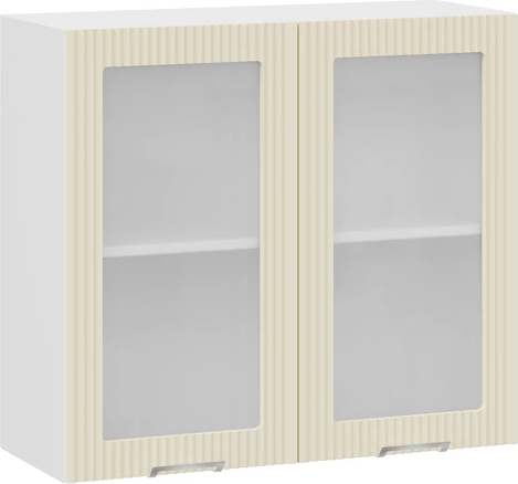 Изображение товара Шкаф навесной для кухни ТриЯ Кимберли 1ВВ8С с двумя дверьми (белый/крем)