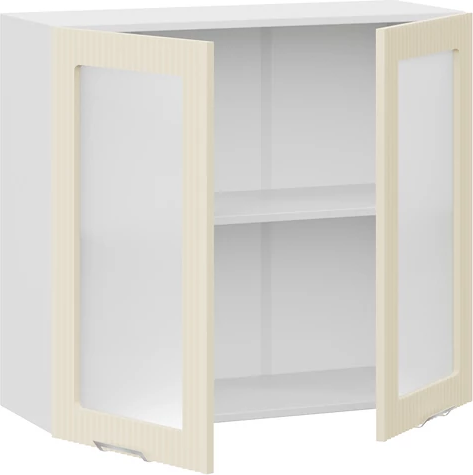 Изображение товара Шкаф навесной для кухни ТриЯ Кимберли 1ВВ8С с двумя дверьми (белый/крем)