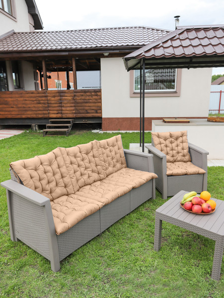 Изображение товара Подушка для садовой мебели BIO-LINE Оксфорд с завязками с 2 сторон 52x60 / PO (бежевый)