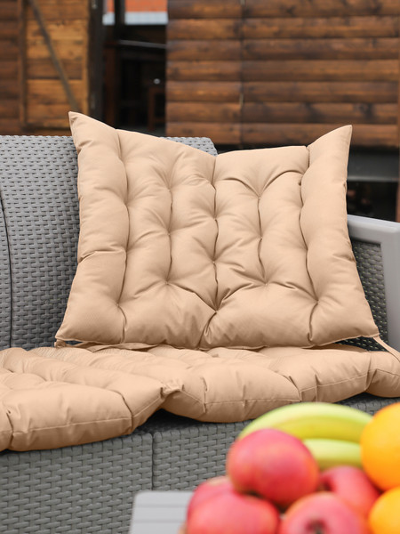 Изображение товара Подушка для садовой мебели BIO-LINE Оксфорд с завязками с 2 сторон 52x60 / PO (бежевый)