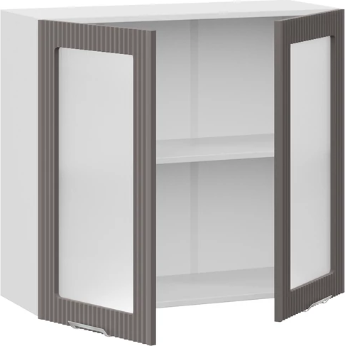 Изображение товара Шкаф навесной для кухни ТриЯ Кимберли 1ВВ8С с двумя дверьми (белый/муссон)