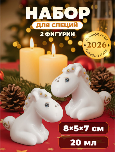 Изображение товара Набор для специй столовый Elan Gallery Лошадки / 330950