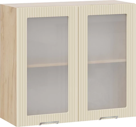 Изображение товара Шкаф навесной для кухни ТриЯ Кимберли 1ВВ8С с двумя дверьми (дуб крафт золотой/крем)