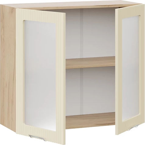 Изображение товара Шкаф навесной для кухни ТриЯ Кимберли 1ВВ8С с двумя дверьми (дуб крафт золотой/крем)