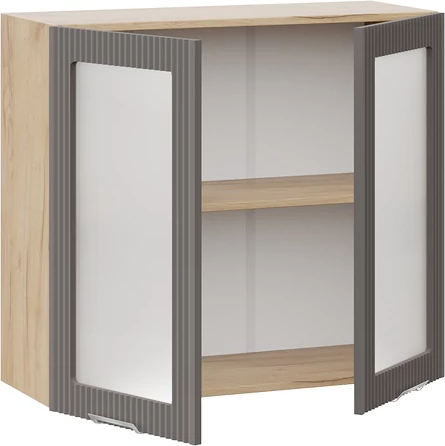 Изображение товара Шкаф навесной для кухни ТриЯ Кимберли 1ВВ8С с двумя дверьми (дуб крафт золотой/муссон)