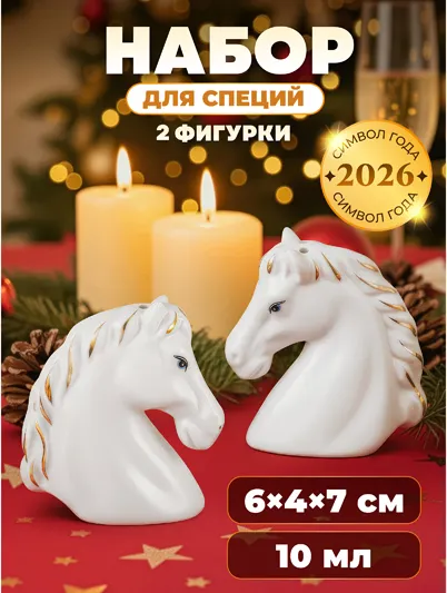 Изображение товара Набор для специй столовый Elan Gallery Лошади / 330959