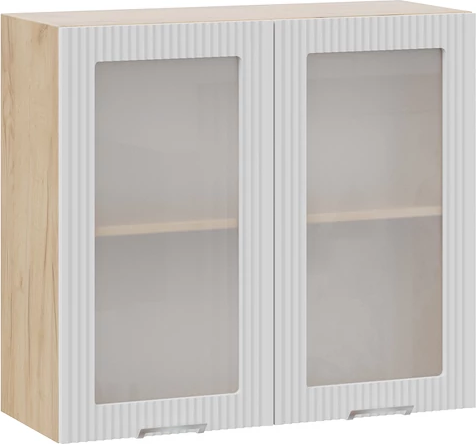 Изображение товара Шкаф навесной для кухни ТриЯ Кимберли 1ВВ8С с двумя дверьми (дуб крафт золотой/сноу)