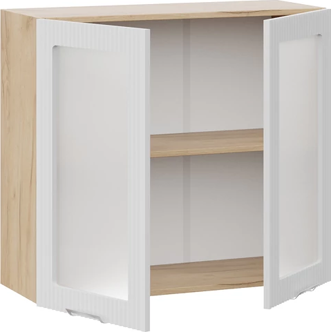 Изображение товара Шкаф навесной для кухни ТриЯ Кимберли 1ВВ8С с двумя дверьми (дуб крафт золотой/сноу)