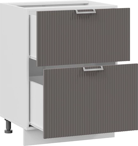 Изображение товара Шкаф-стол кухонный ТриЯ Кимберли 1Н5Я2 с двумя ящиками (белый/муссон)