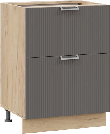 Изображение товара Шкаф-стол кухонный ТриЯ Кимберли 1Н5Я2 с двумя ящиками (дуб крафт золотой/титан)