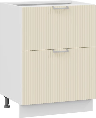 Изображение товара Шкаф-стол кухонный ТриЯ Кимберли 1Н8Я2 с двумя ящиками (белый/крем)