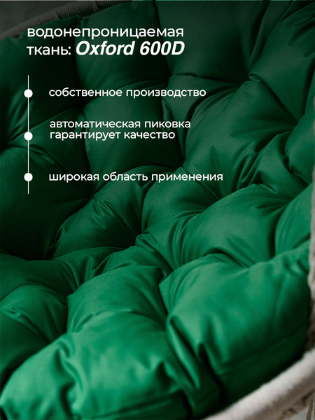 Изображение товара Подушка для садовой мебели BIO-LINE Оксфорд круглая 80x80 / PO80x80 (зеленый)