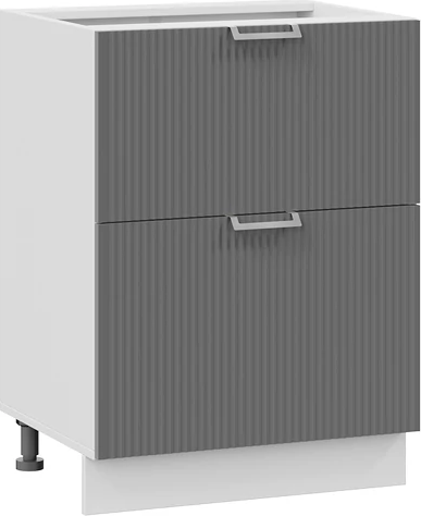 Изображение товара Шкаф-стол кухонный ТриЯ Кимберли 1Н8Я2 с двумя ящиками (белый/титан)