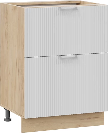 Изображение товара Шкаф-стол кухонный ТриЯ  Кимберли 1Н8Я2 с двумя ящиками (дуб крафт золотой/сноу)