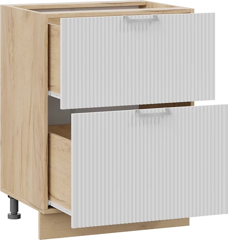 Изображение товара Шкаф-стол кухонный ТриЯ  Кимберли 1Н8Я2 с двумя ящиками (дуб крафт золотой/сноу)