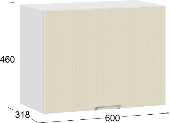 Изображение товара Шкаф под вытяжку ТриЯ Кимберли 1ВВ6Г с одной откидной дверью (белый/крем)